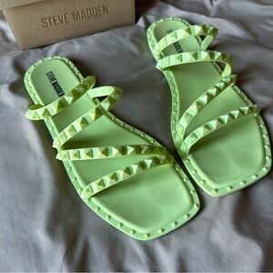 Steve Madden Skyler J Lime Green Women's Sandals - Size 9 Like New